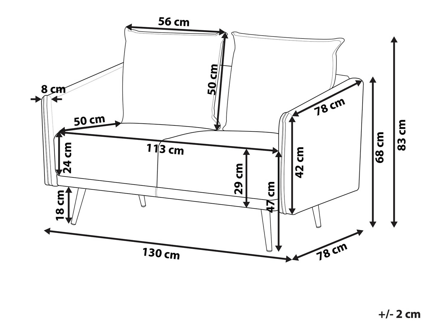 Sofa Berwyn 193 (Sivo + Zlatna)