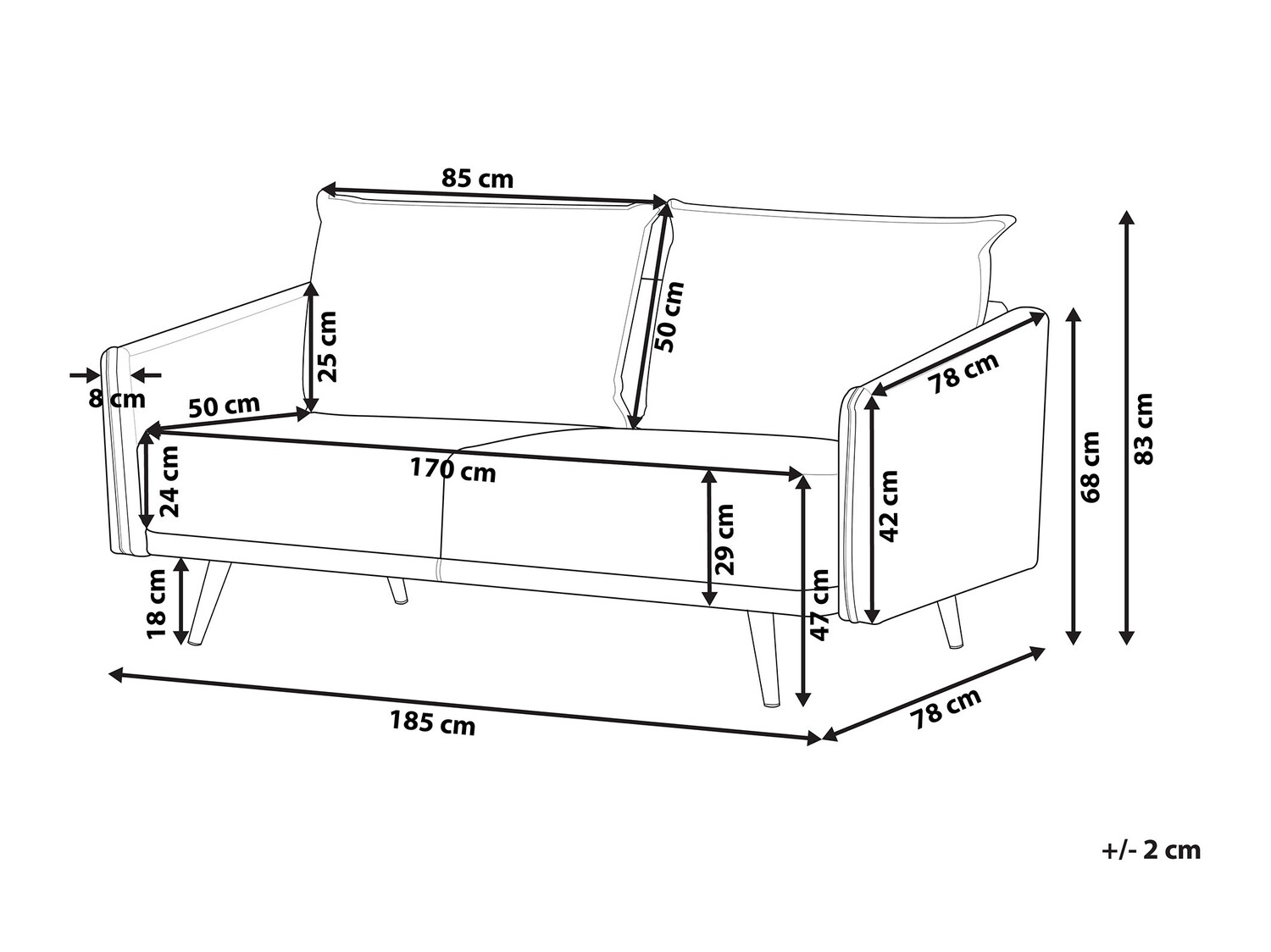 Sofa Berwyn 202 (Sivo + Zlatna)
