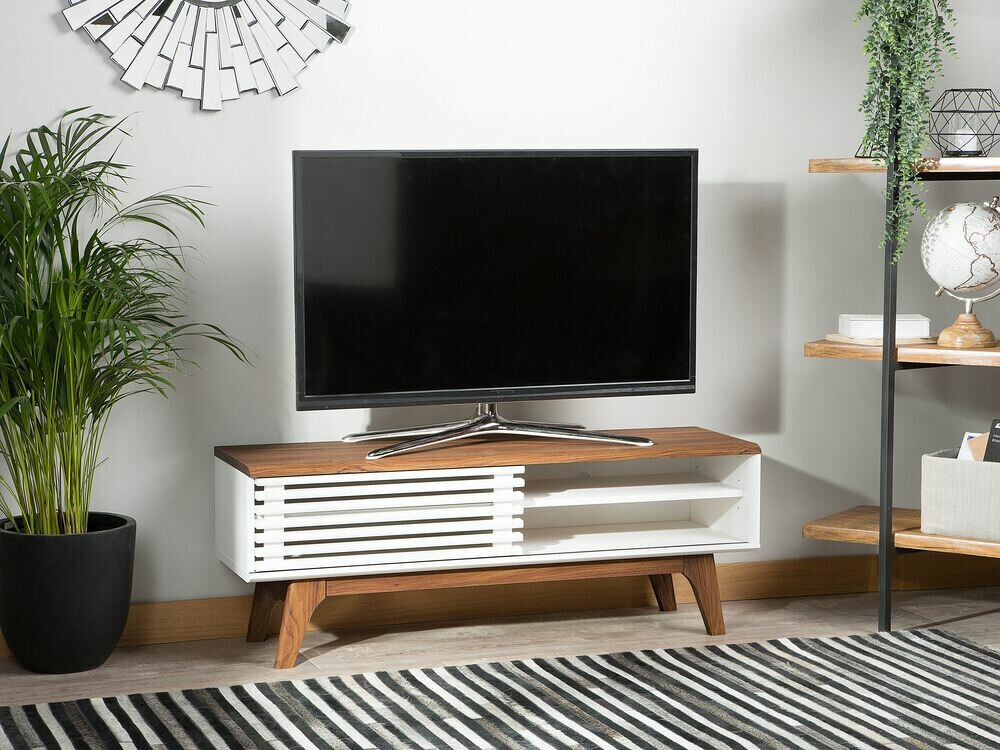 TV komoda Berwyn 210 (Belo + Tamno drvo)