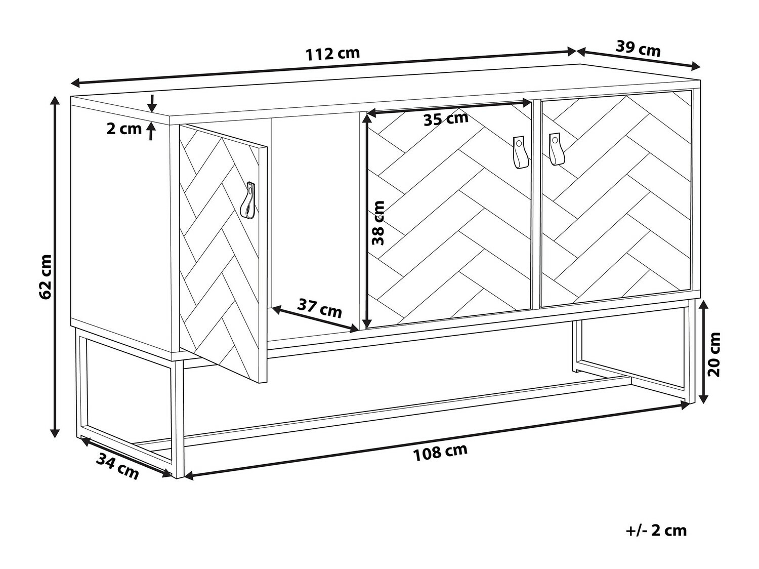 Ormarić Fiotivu 101 (Belo + Crno + Tamno drvo)