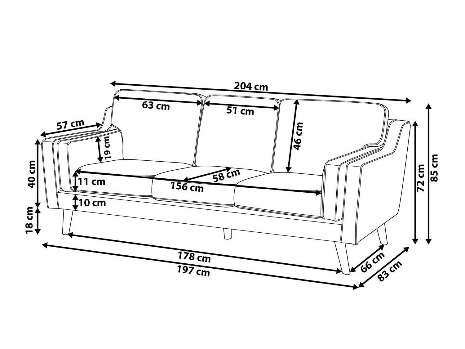 Sofa Berwyn 263 (Ljubičasta)
