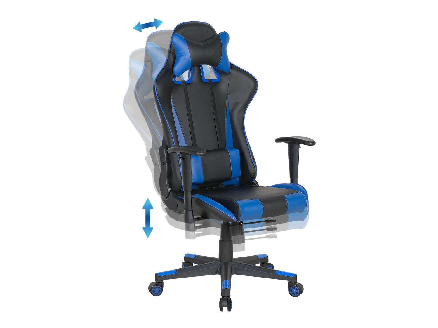 Gejming stolica Berwyn 308 (Crno + Plava)