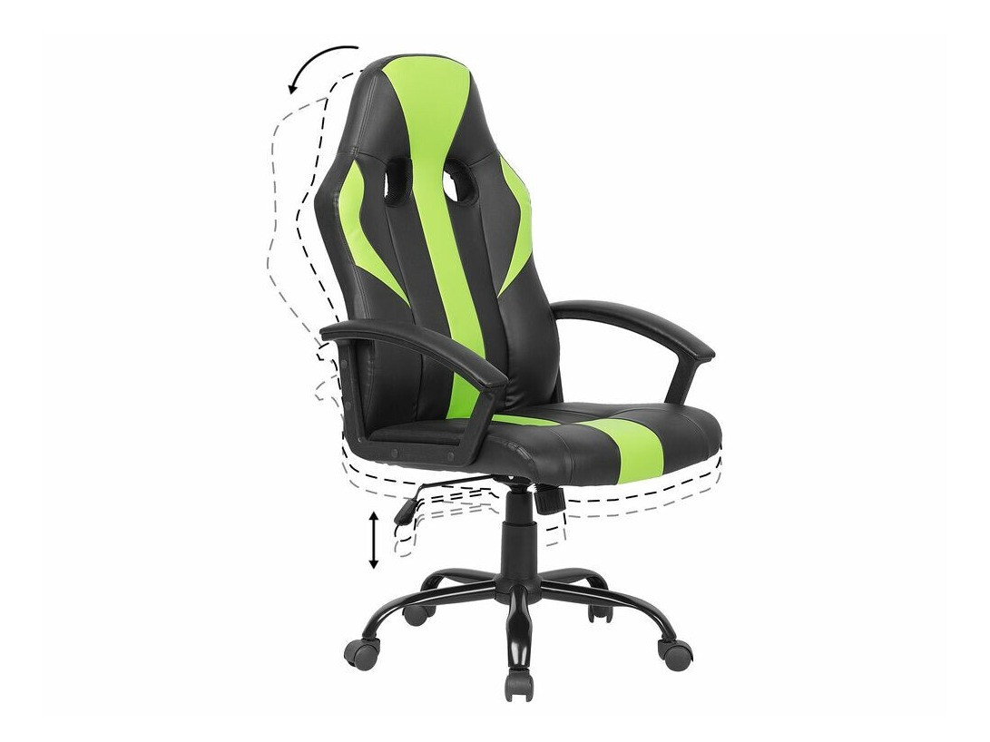 Gejming stolica Berwyn 316 (Crno + Zelena)