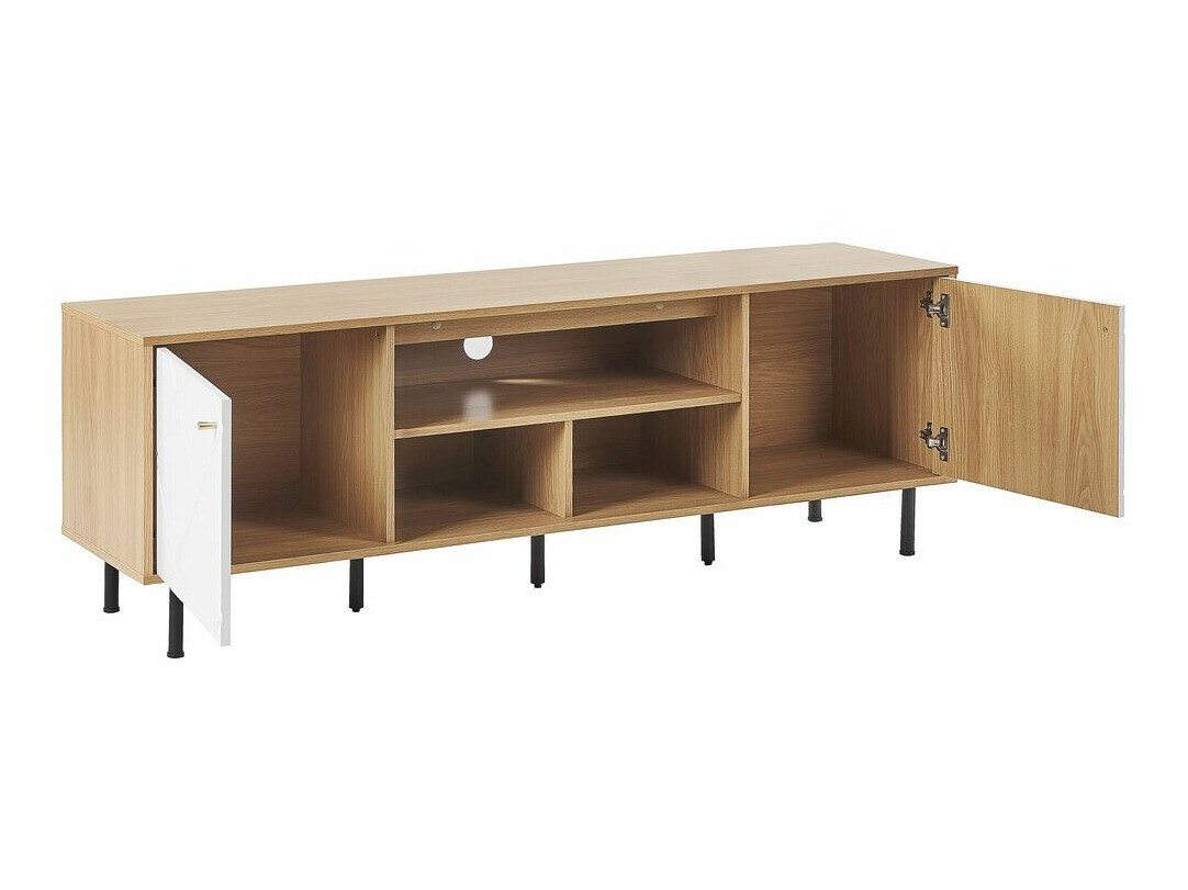 TV komoda Berwyn 490 (Svetlo drvo + Belo)