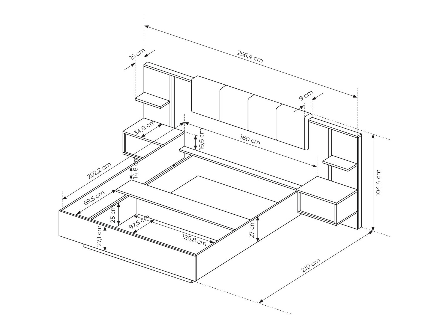 Krevet Orltoru 112 Sa noćnim ormarićima