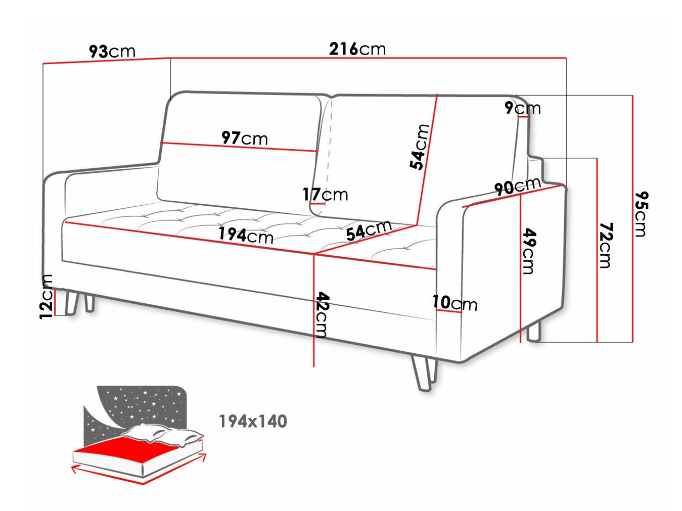 Sofa na razvlačenje Independence 102 (Kronos 09)
