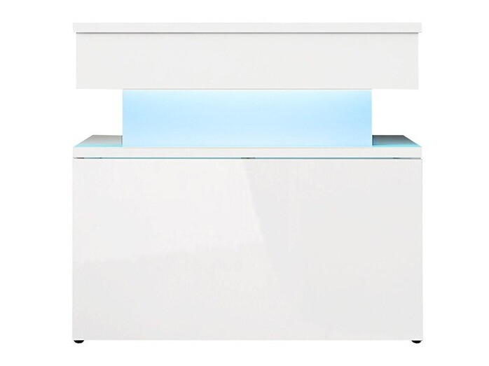 Noćni ormarić Monfero 102 (Belo + Sjajno belo)