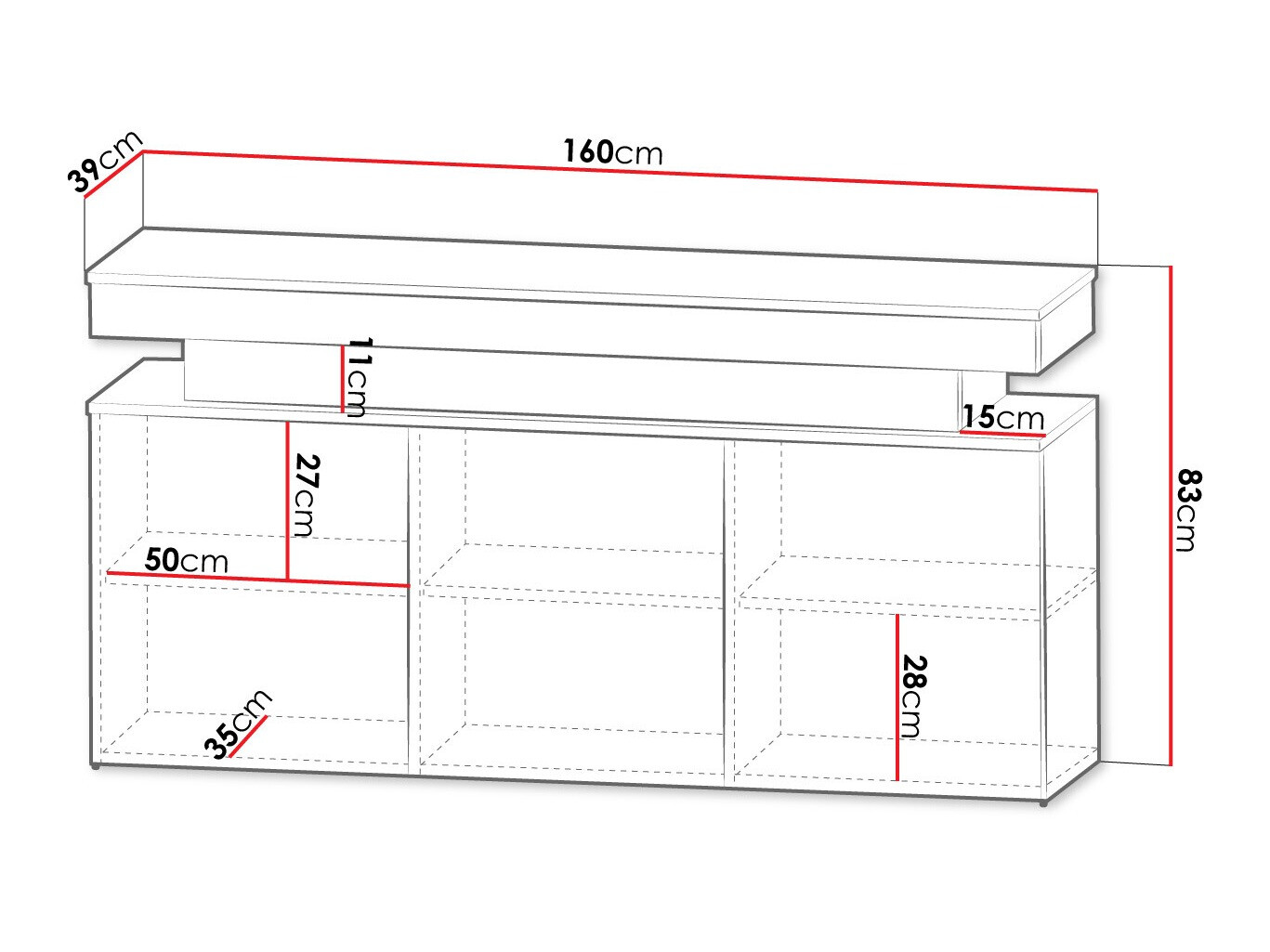 Ormarić Monfero (Belo + Sjajno belo)