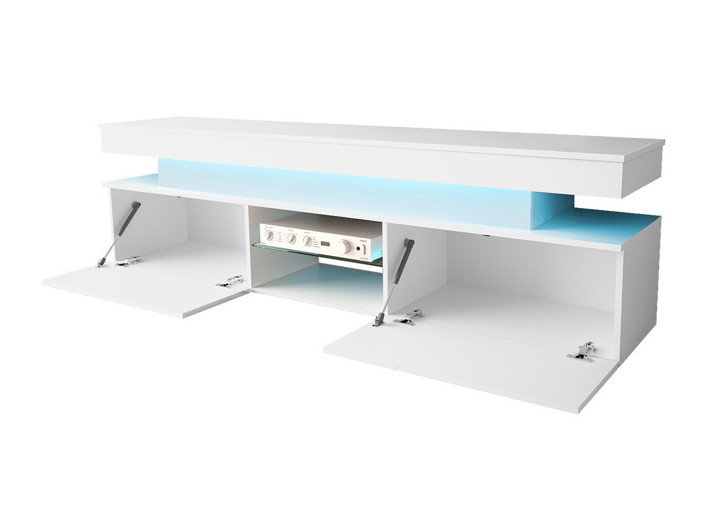 Set za dnevnu sobu Monfero 105 (Crno + Crna visoki sjaj)