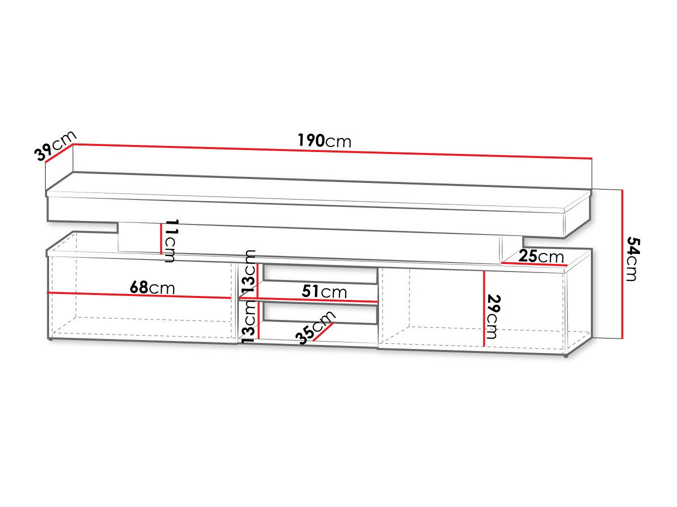 TV sto Monfero 103 (Belo + Sjajno belo)
