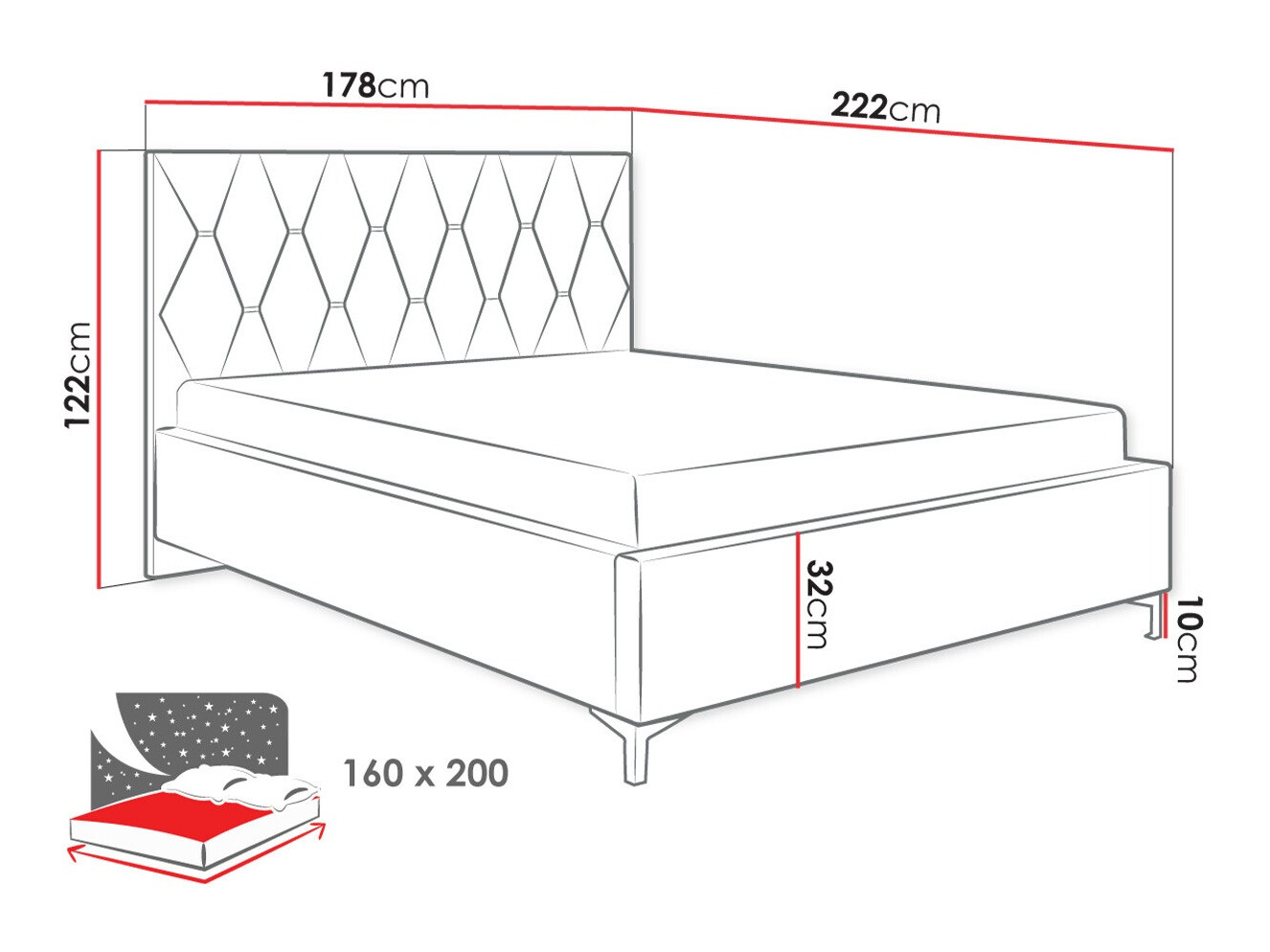 Krevet Baltimore 192 (Manila 02)