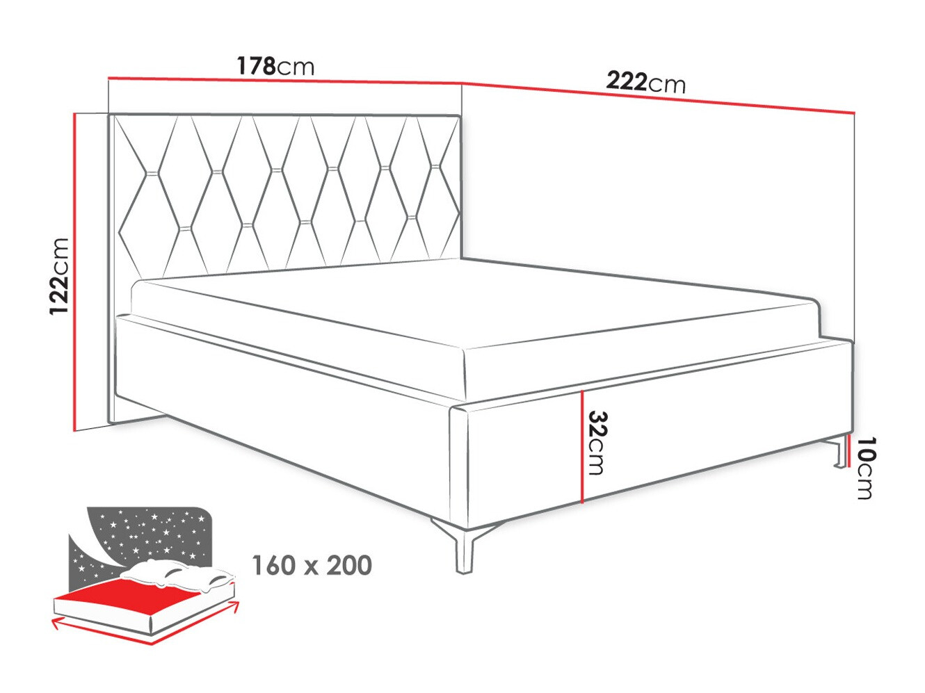 Krevet Baltimore 192 (Manila 14)