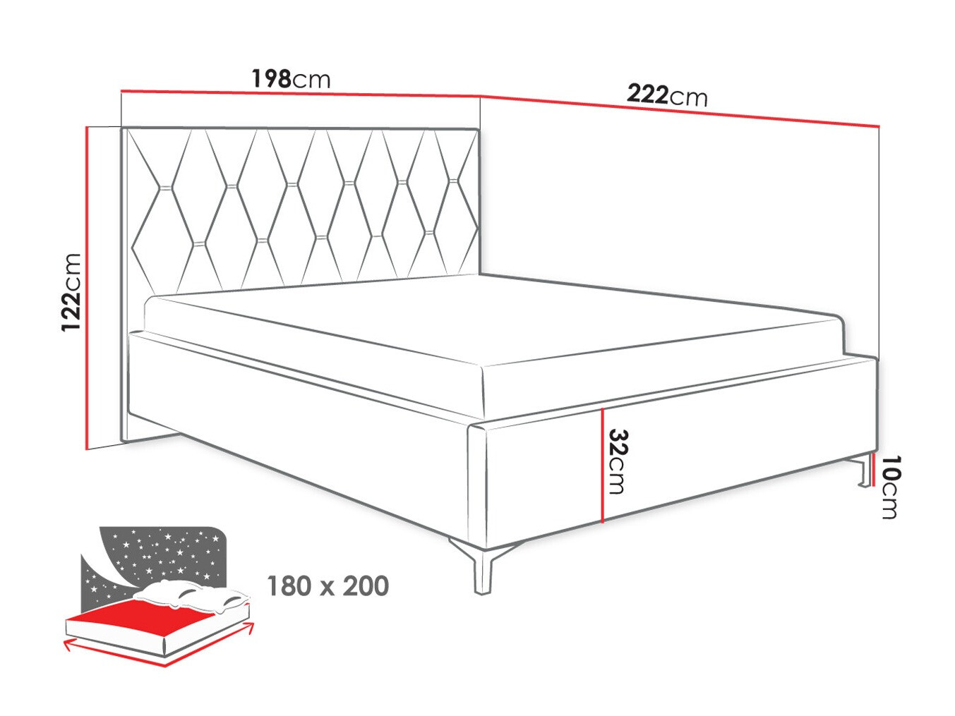 Krevet Baltimore 192 (Manila 14)