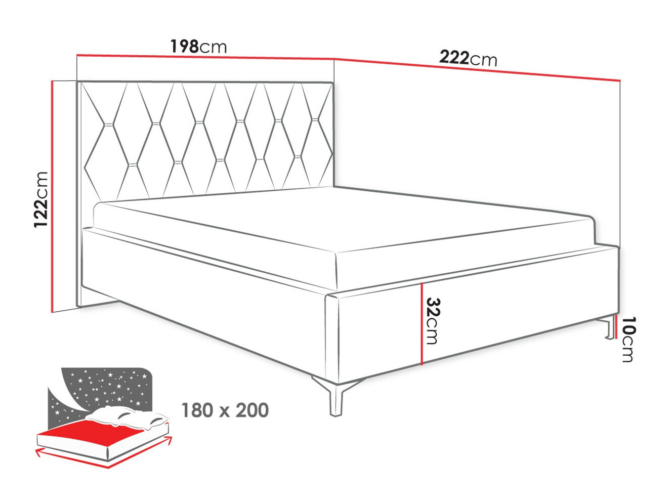 Krevet Baltimore 192 (Manila 18)
