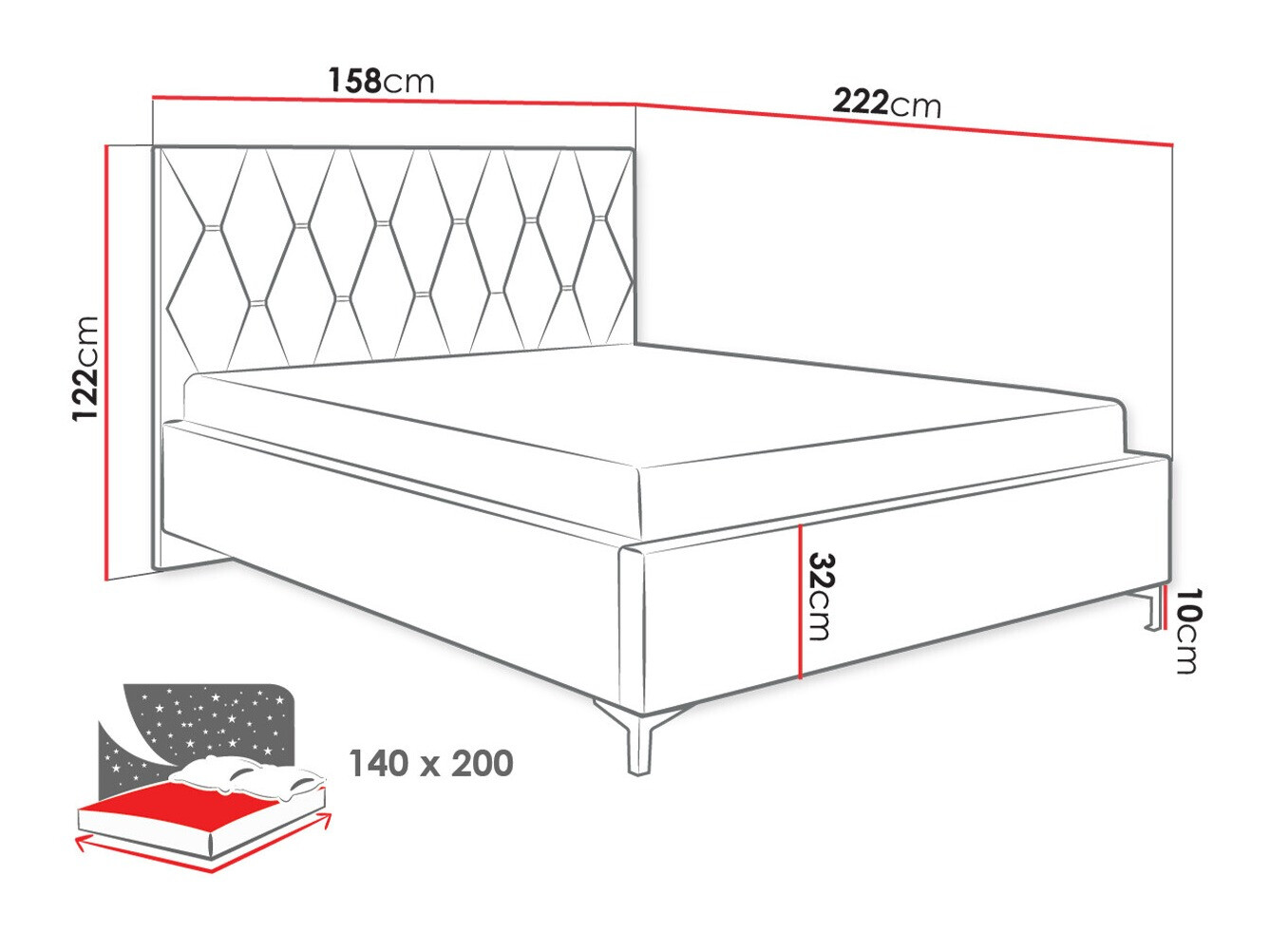 Krevet Baltimore 192 (Manila 29)