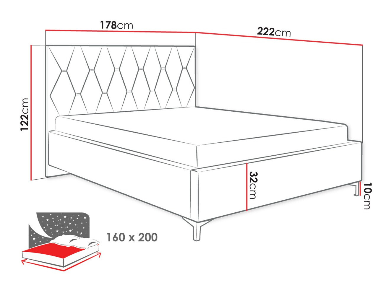 Krevet Baltimore 192 (Manila 29)
