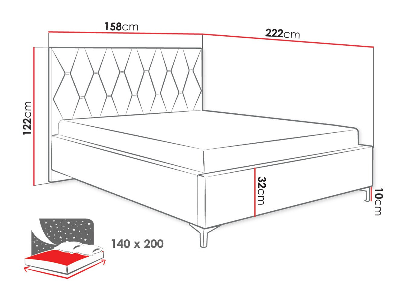 Krevet Baltimore 192 (Manila 37)
