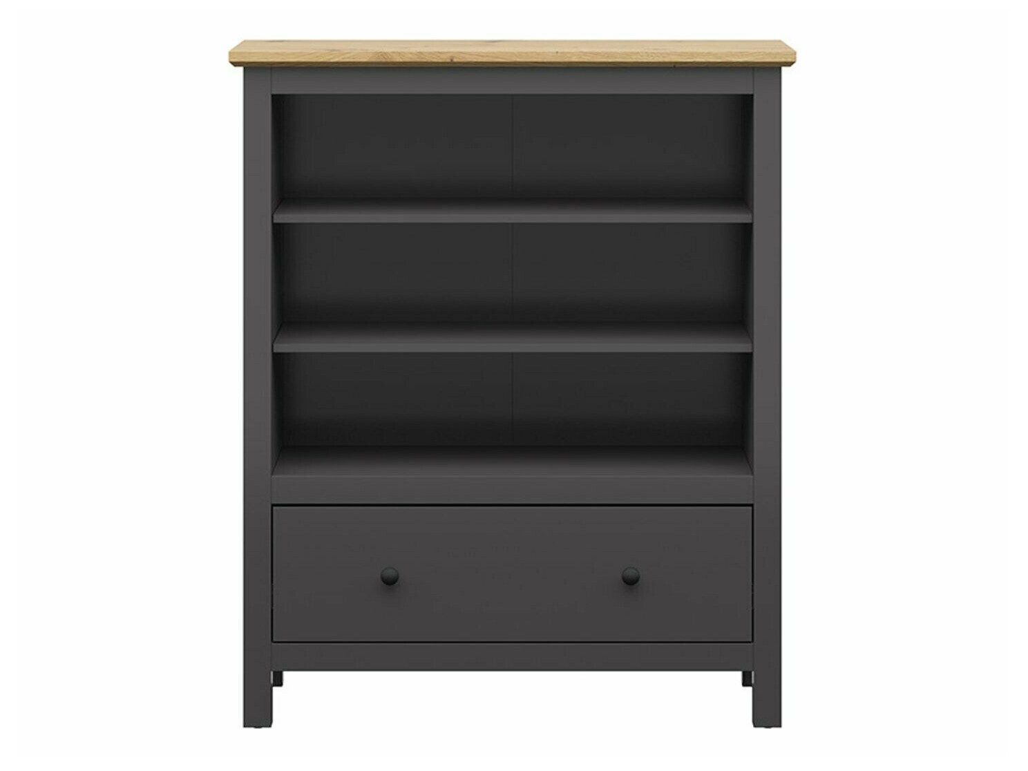 Polica Sordoro 127 (Graphite + Zanatski hrast)