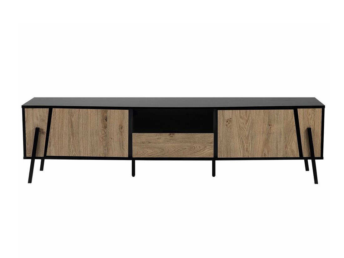 TV komoda Berwyn 544 (Tamno drvo + Crno)