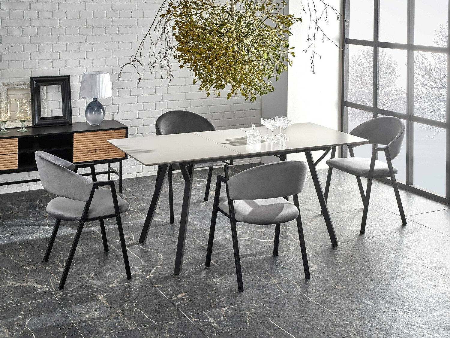 Stolica Houston 1348 (Sivo + Crno)