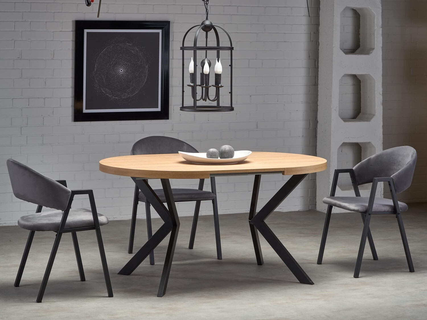 Stolica Houston 1348 (Sivo + Crno)