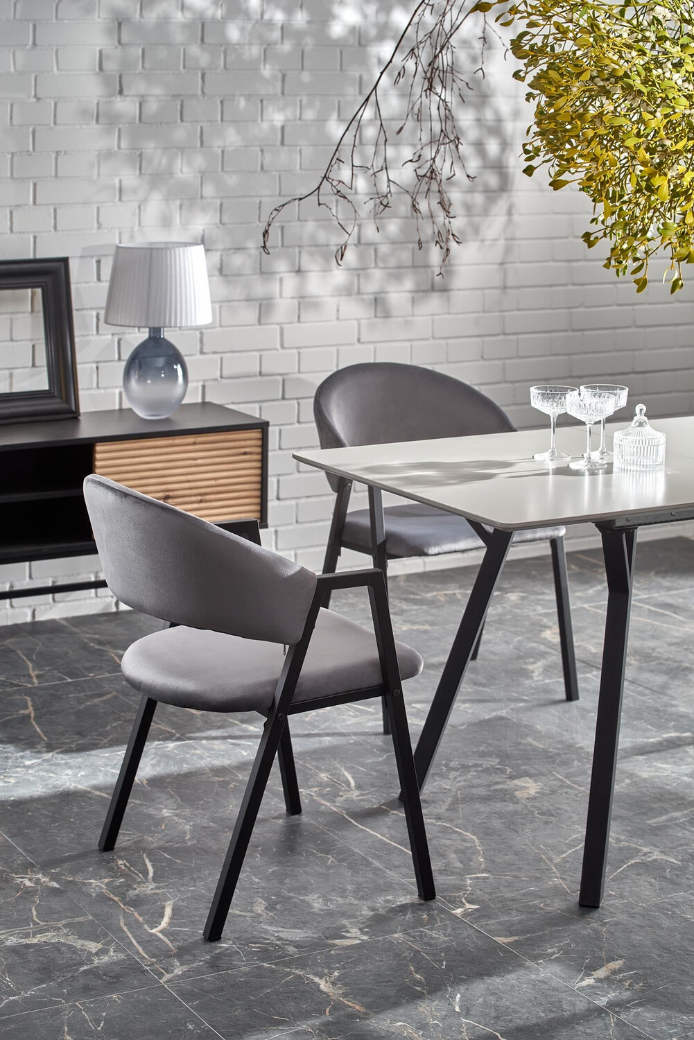 Stolica Houston 1348 (Sivo + Crno)