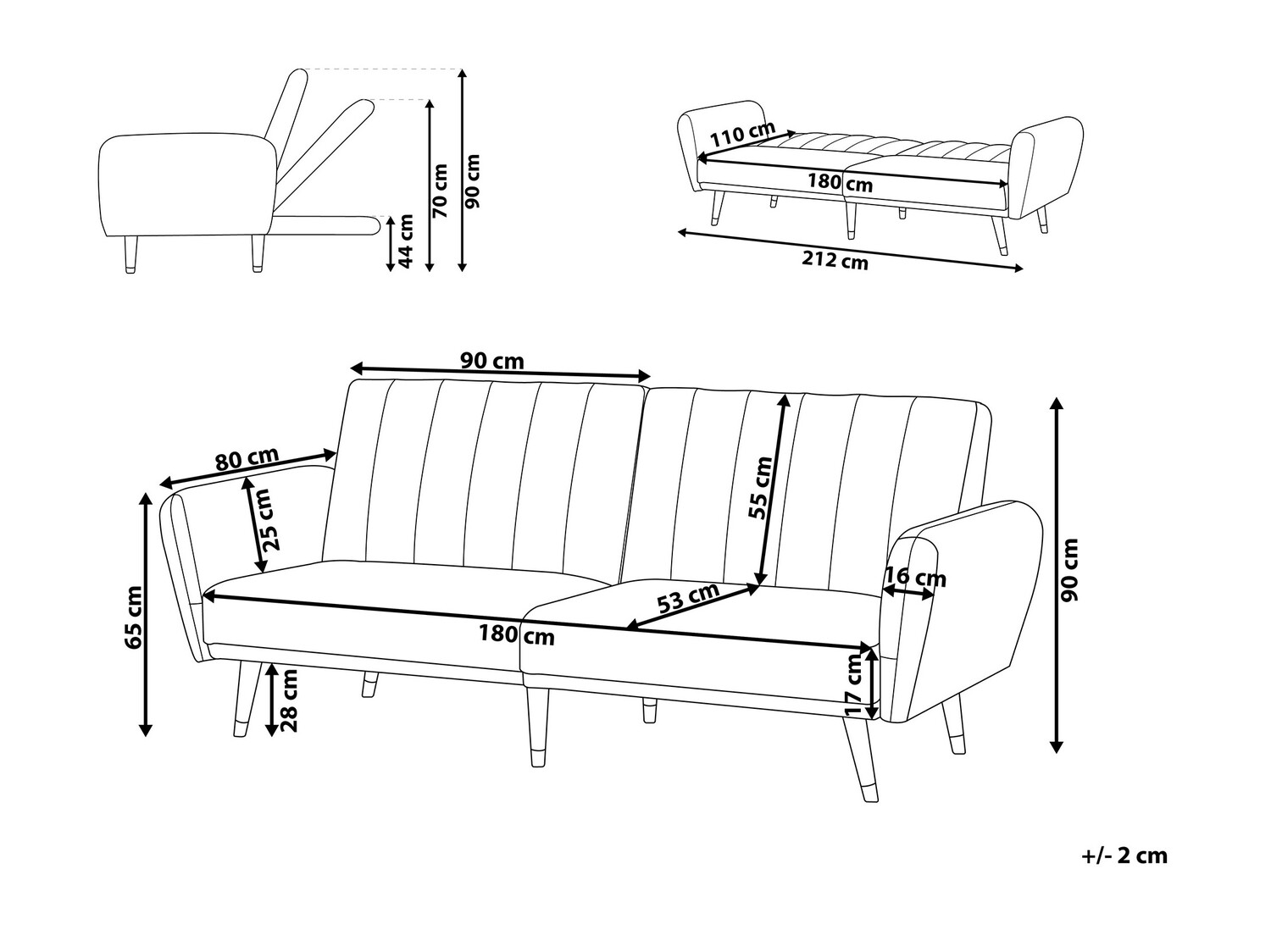 Sofa na razvlačenje Berwyn 585 (Zelena)