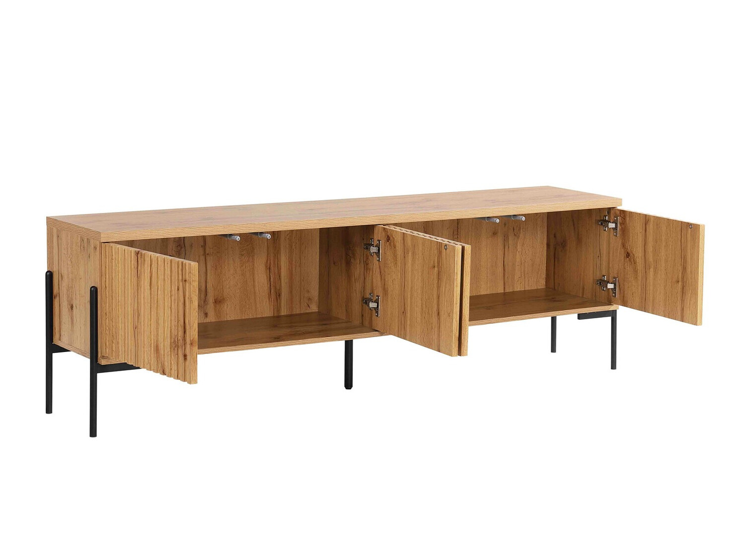 TV komoda Denton 1188 (Crno + Hrast Votan)
