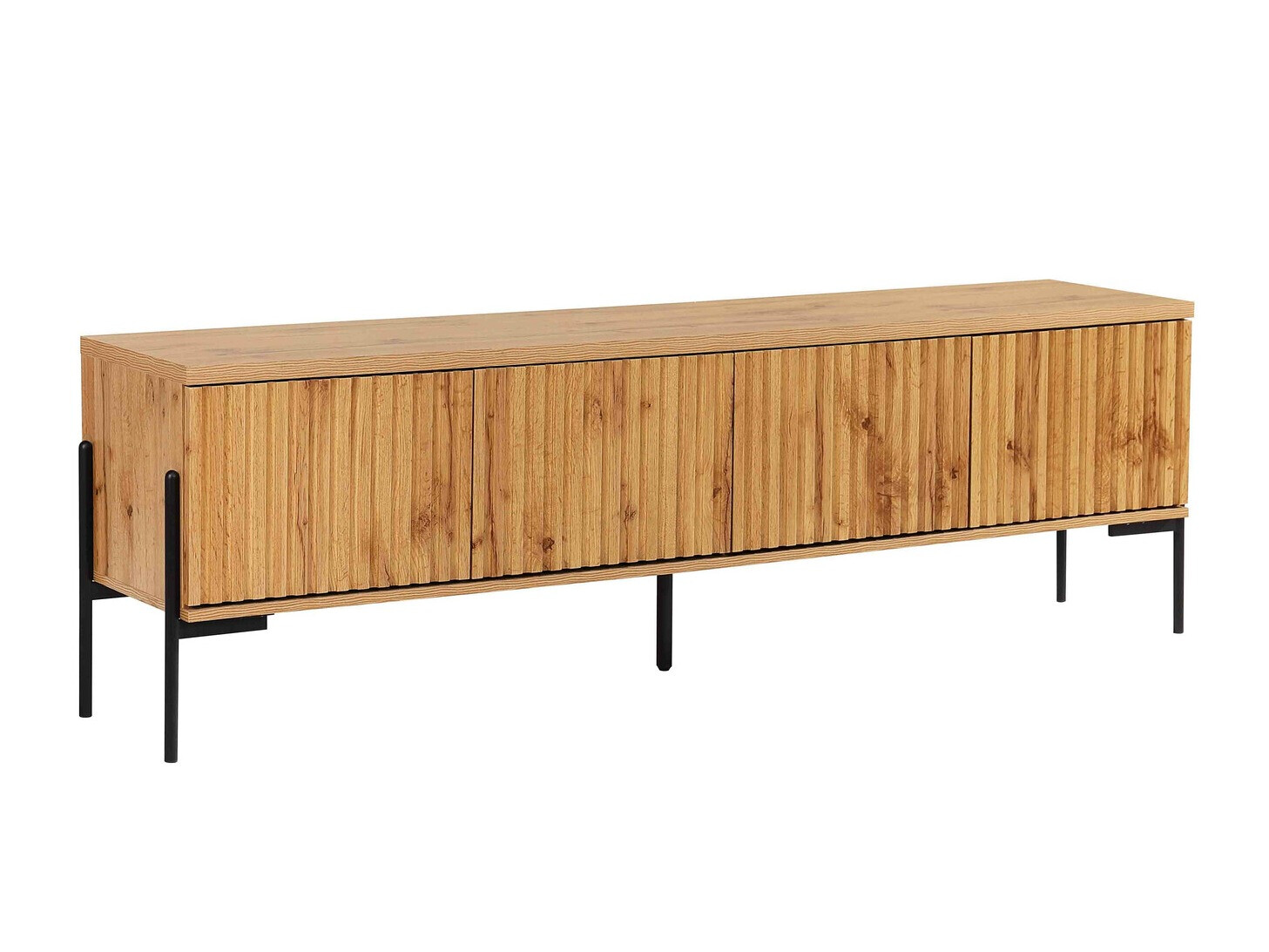 TV komoda Denton 1188 (Crno + Hrast Votan)