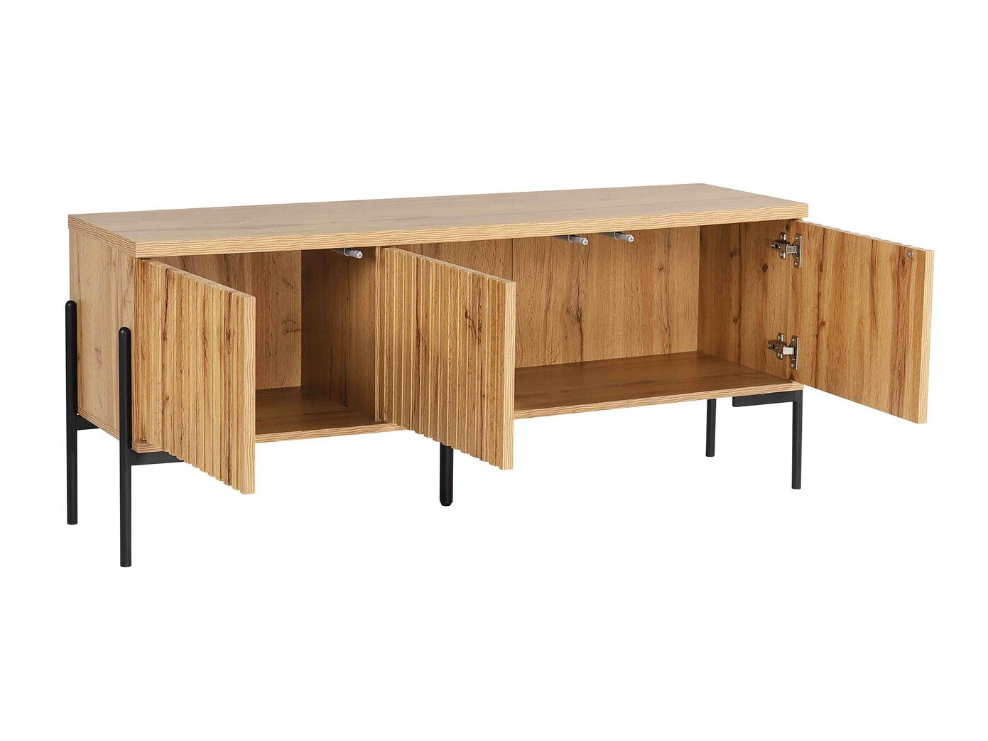 TV komoda Denton 1189 (Crno + Hrast Votan)