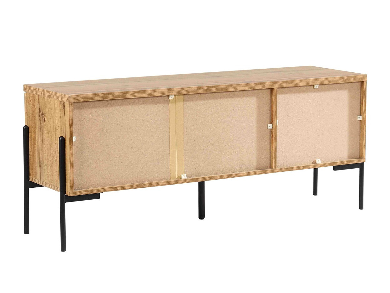 TV komoda Denton 1189 (Crno + Hrast Votan)