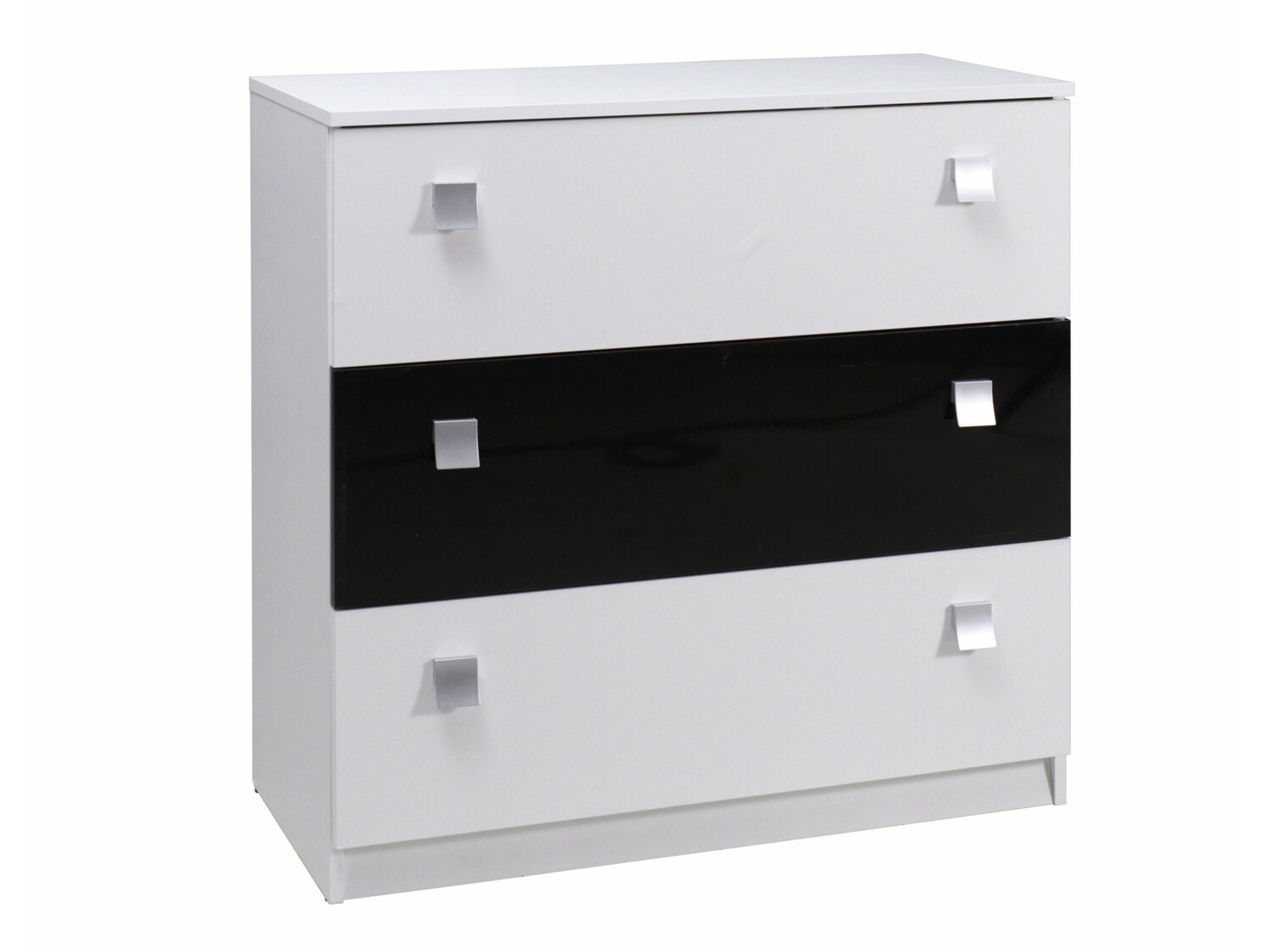 Komoda Murrieta 109 (Belo + Sjajno crna)