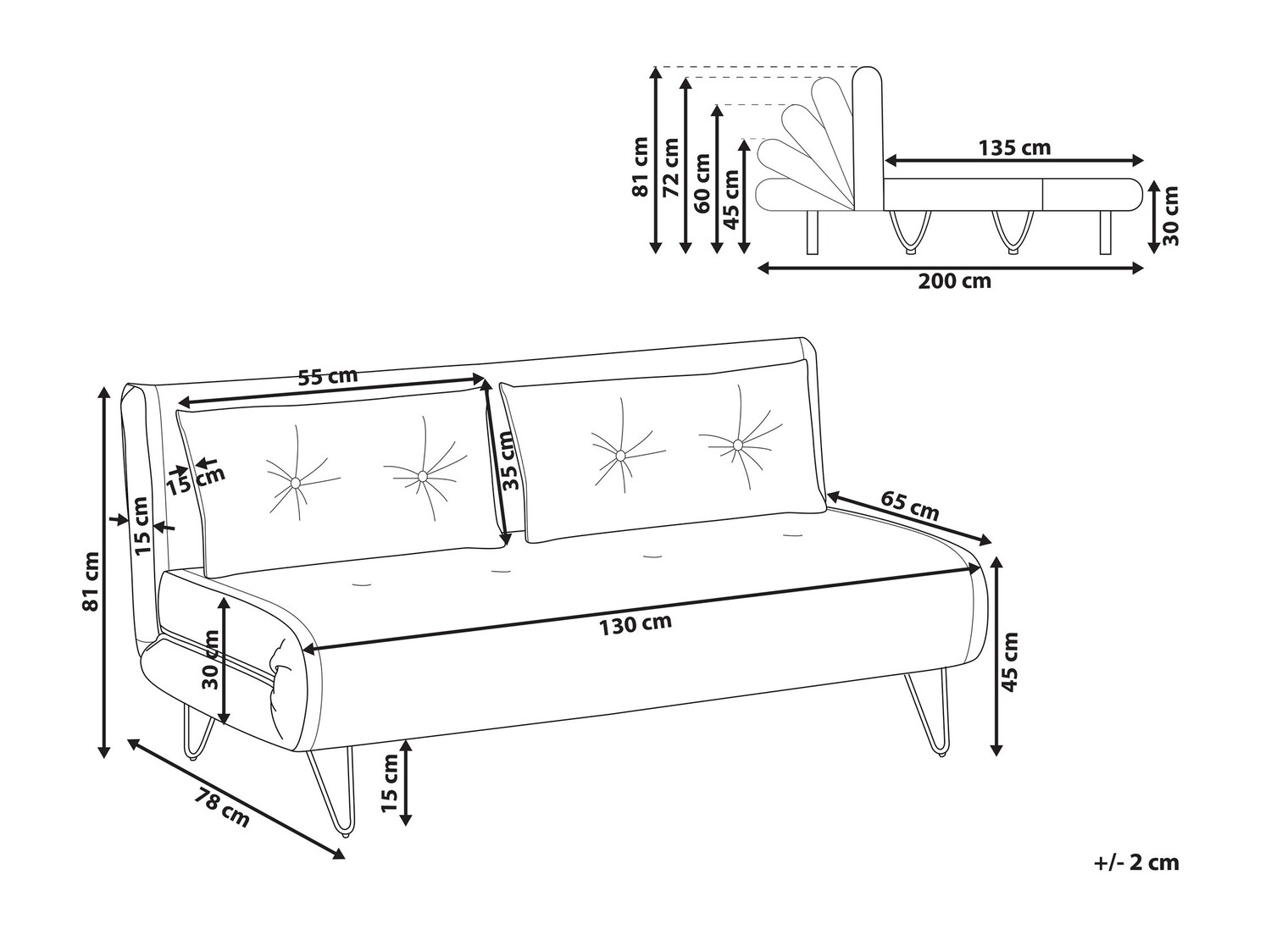Sofa na razvlačenje Berwyn 641 (Plava)