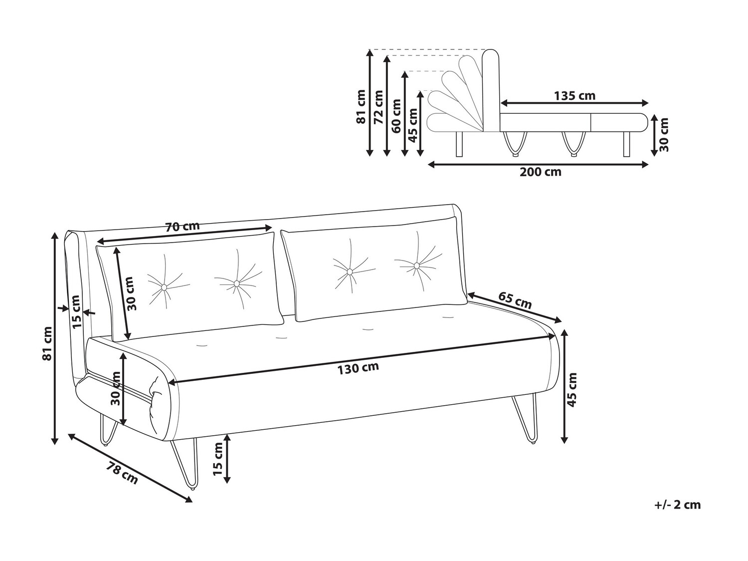 Sofa na razvlačenje Berwyn 641 (Ružičasta)
