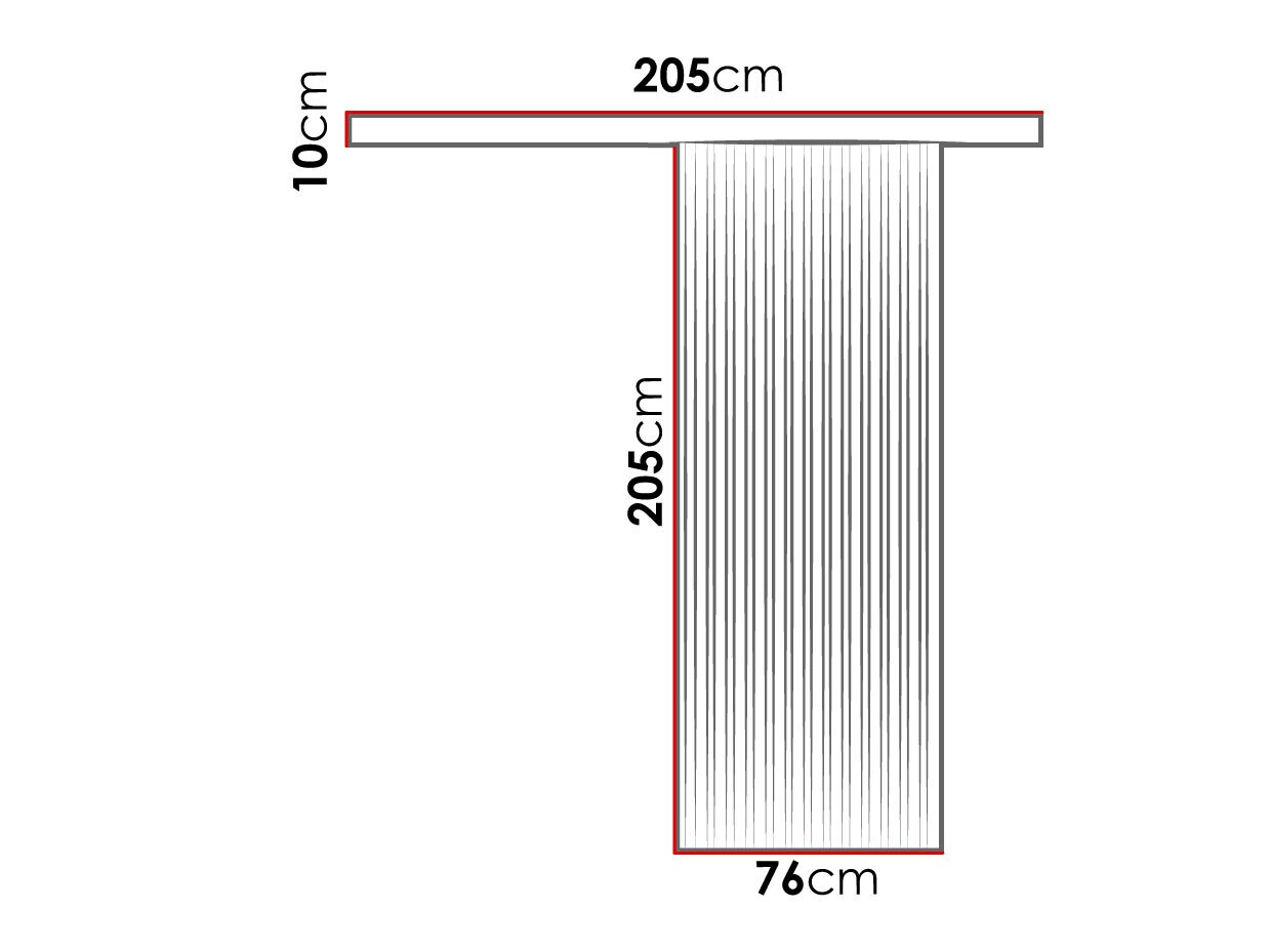 Klizna vrata Dover 201 (Belo + Crno)