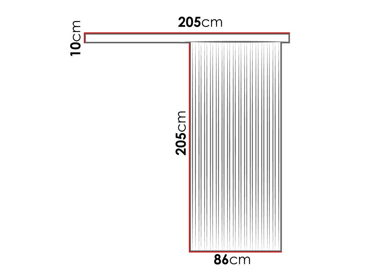 Klizna vrata Dover 202 (Antricit (ugalj) + Crno)
