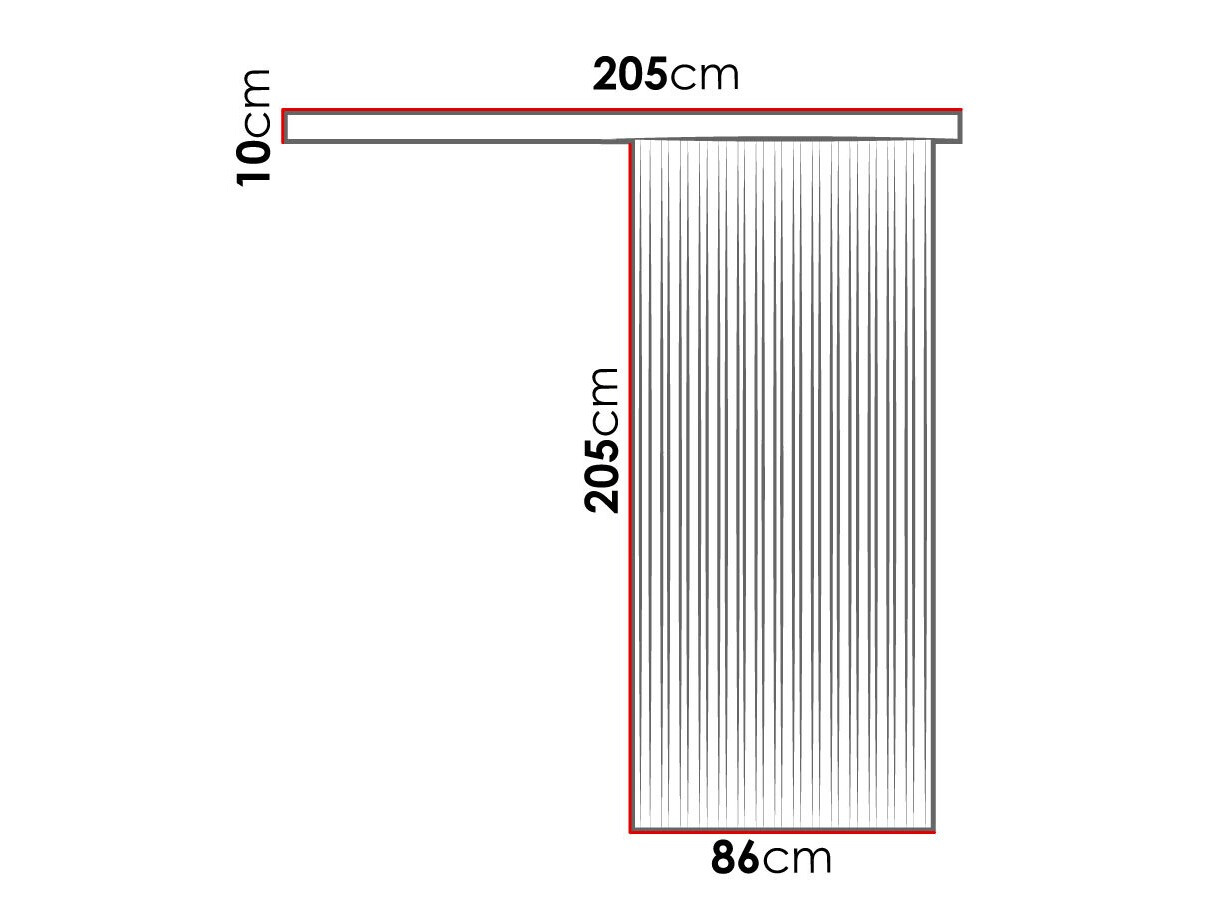 Klizna vrata Dover 202 (Zanatski zlatni hrast + Crno)