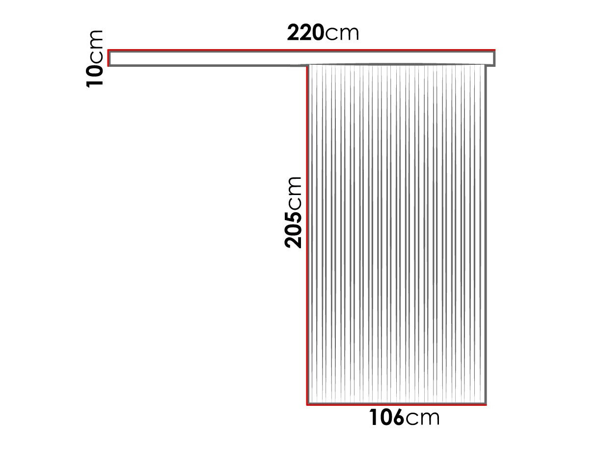 Klizna vrata Dover 204 (Antricit (ugalj) + Crno)