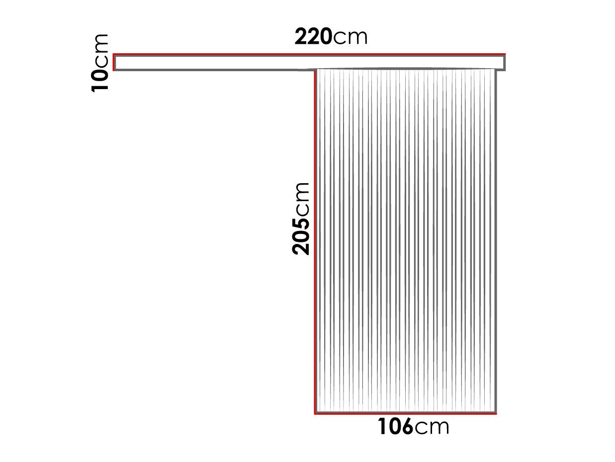 Klizna vrata Dover 204 (Belo + Crno)