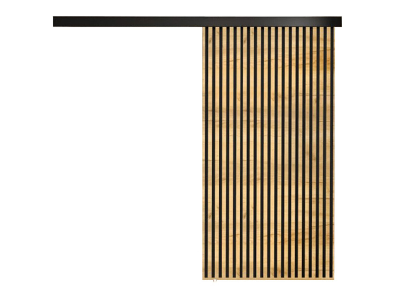 Klizna vrata Dover 204 (Zanatski zlatni hrast + Crno)