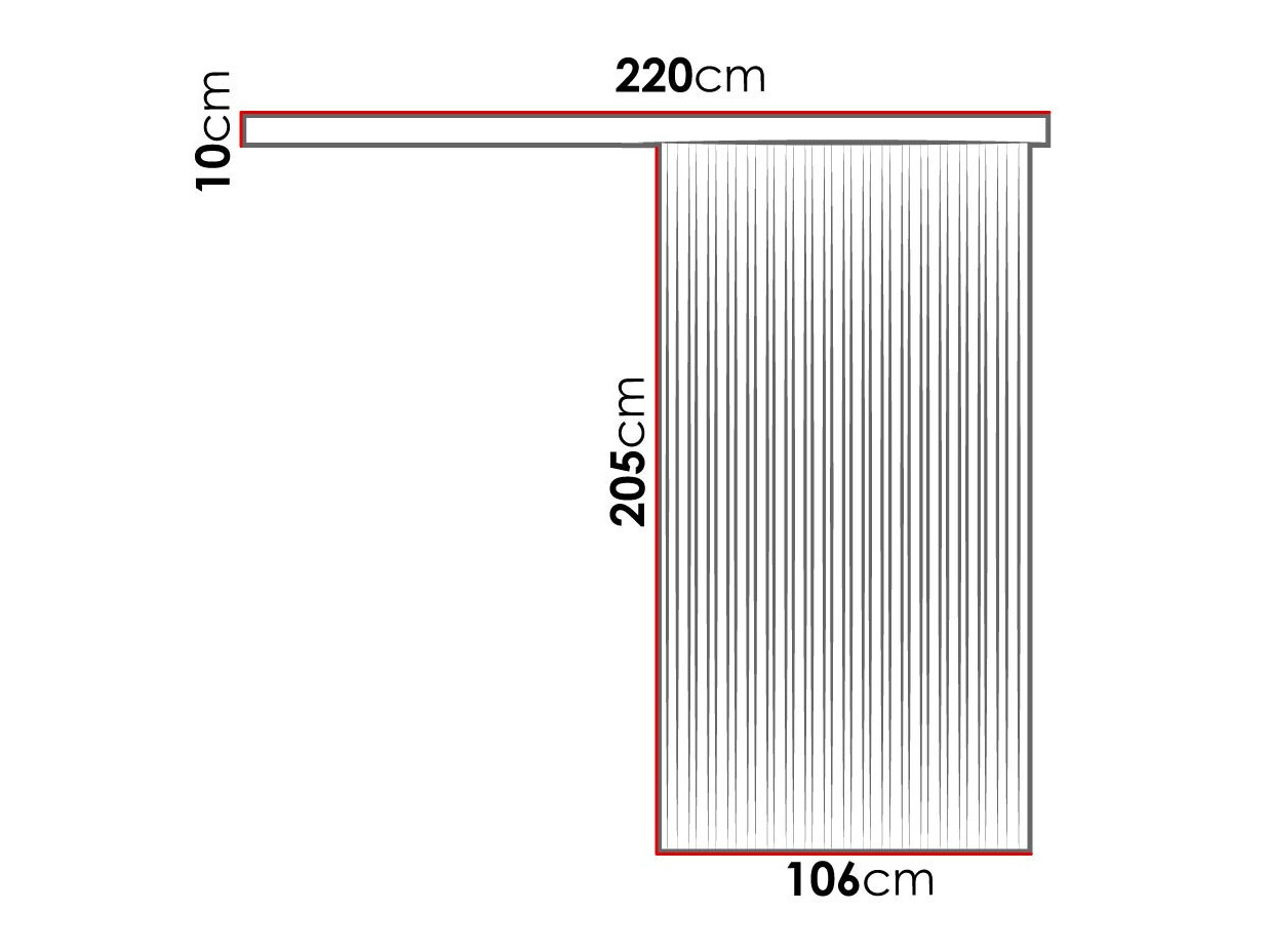 Klizna vrata Dover 204 (Zanatski zlatni hrast + Crno)