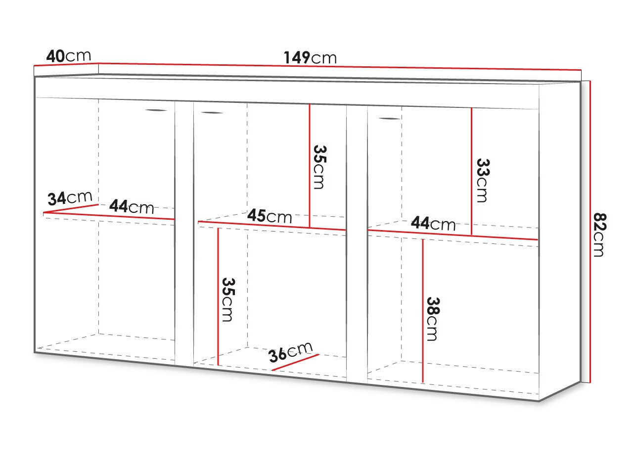 Ormarić Tucson 121 (Храст лефкас + Graphite)