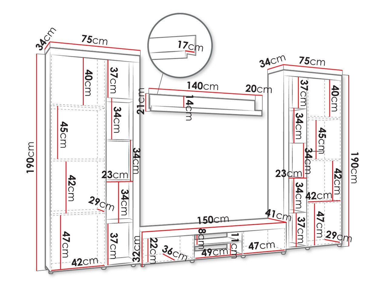 Set za dnevnu sobu Tucson 107 (Храст лефкас)
