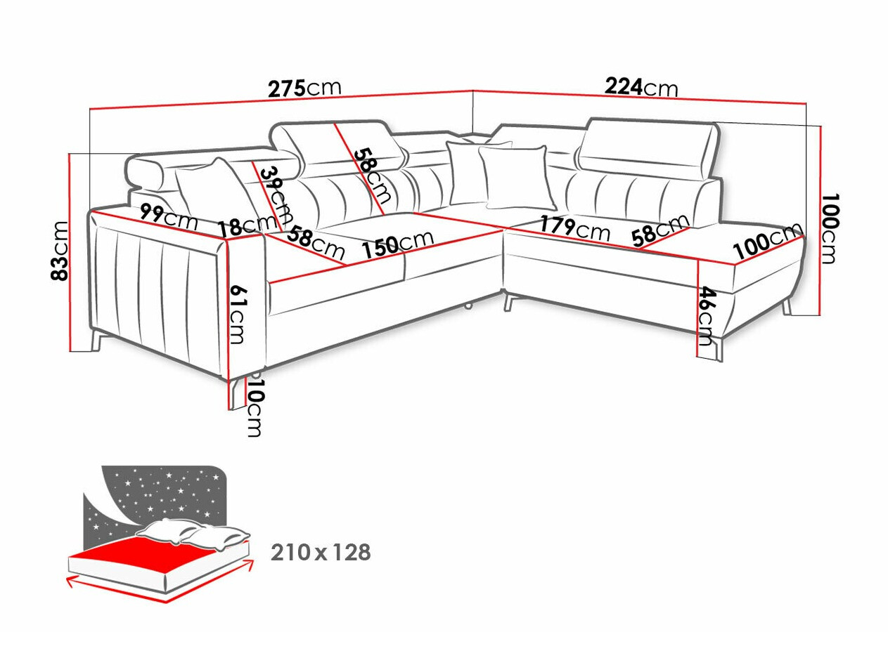 Ugaona sofa Sarasota 147 (Mono 242 + Botanical 36)