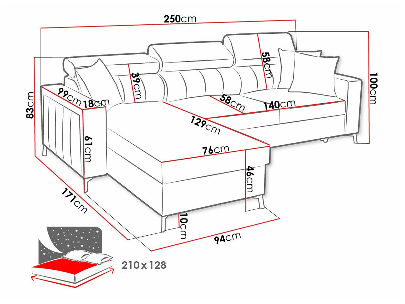 Ugaona sofa Sarasota 151 (Mono 242 + Botanical 36)