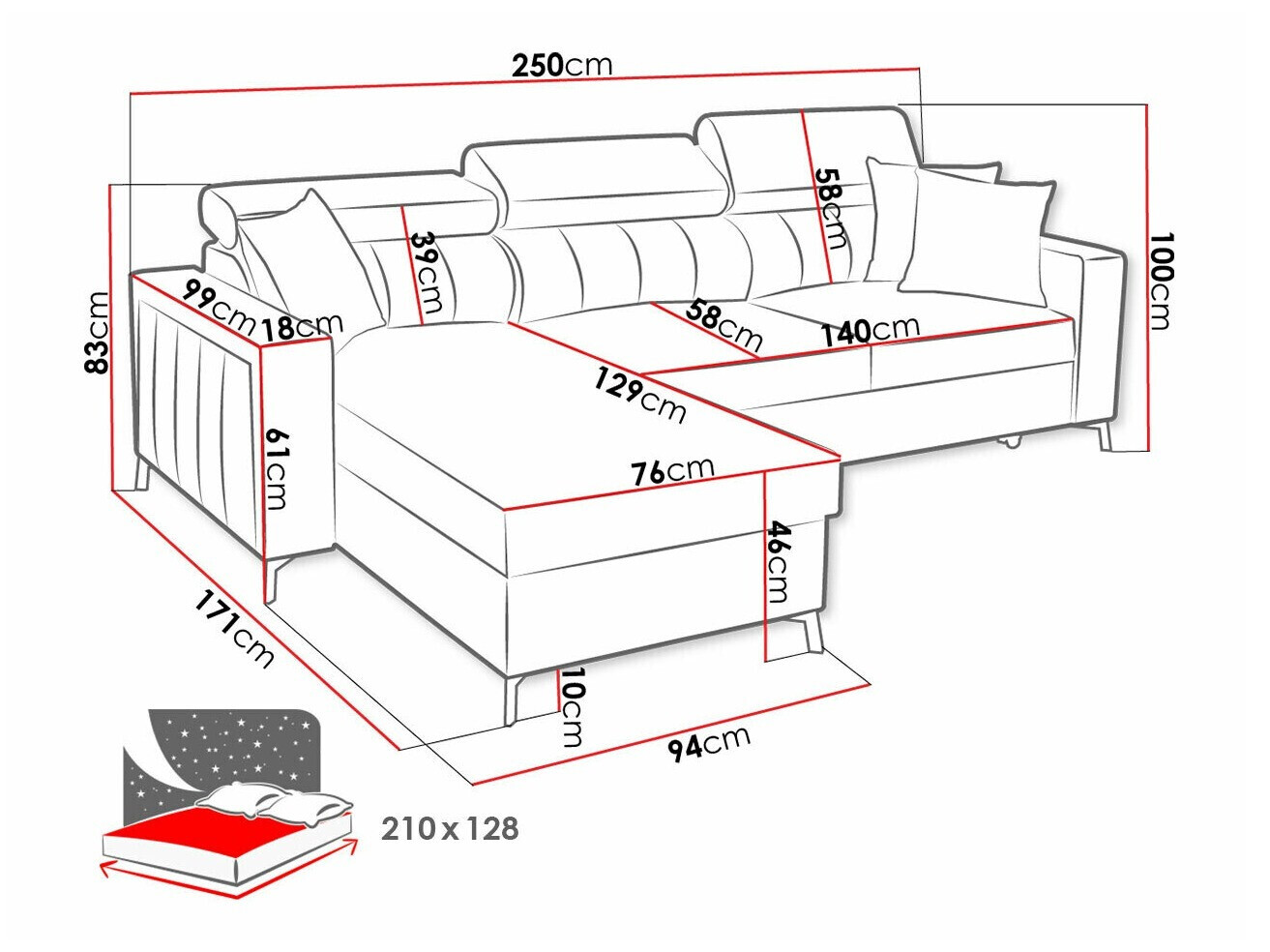 Ugaona sofa Sarasota 151 (Mono 242 + Botanical 36)