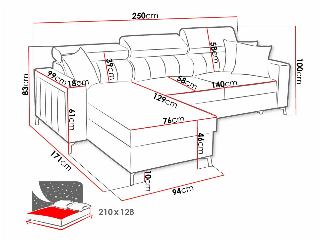 Ugaona sofa Sarasota 151 (Mono 244 + Botanical 36)