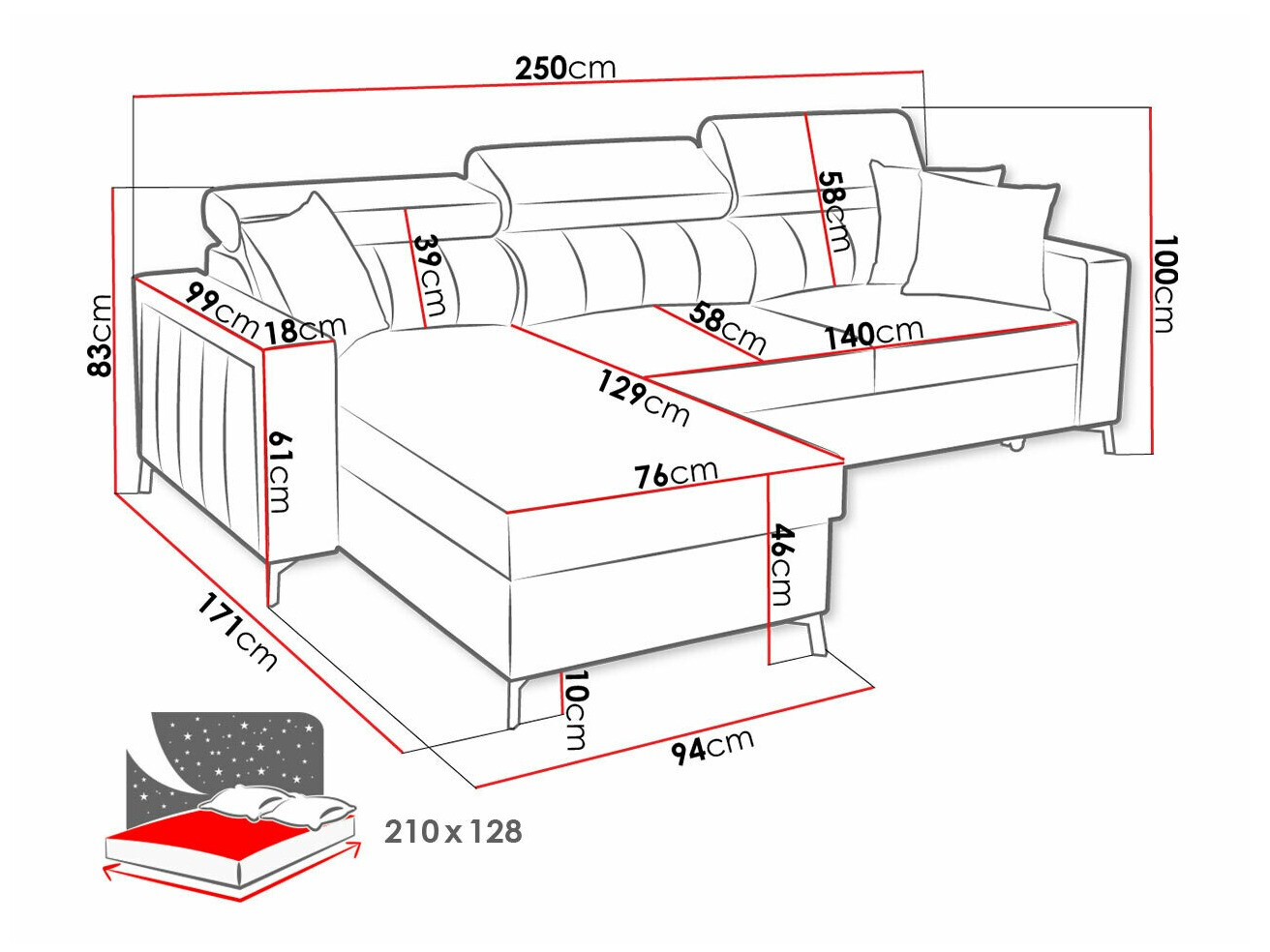 Ugaona sofa Sarasota 151 (Mono 244 + Botanical 36)