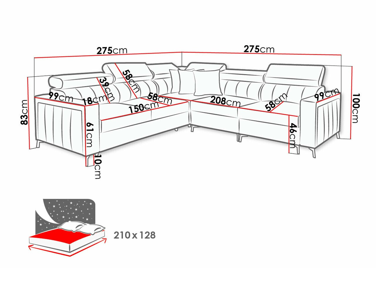 Ugaona sofa Sarasota 152 (Mono 231 + Botanical 36)