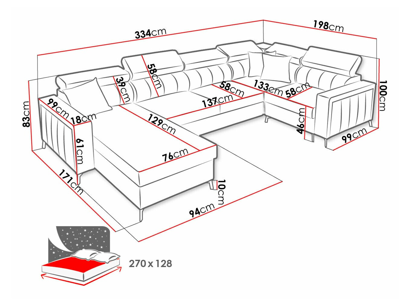 Ugaona sofa Sarasota 153 (Mono 242 + Botanical 36)